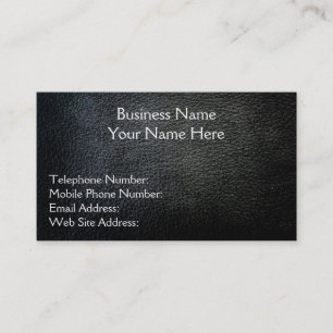 Black Imitate Leather & Gold-Style Business Cards Visitenkarte