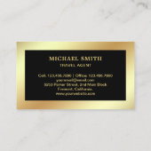 Black Imitats Gold Foil Taj Mahal Reisen Agent Visitenkarte (Rückseite)