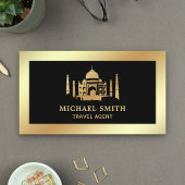 Black Imitats Gold Foil Taj Mahal Reisen Agent Visitenkarte