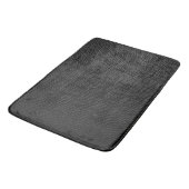 Black Imitats Leather Luxurious Bath Mat Badematte (Schrägansicht)
