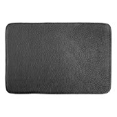 Black Imitats Leather Luxurious Bath Mat Badematte (Vorderseite)