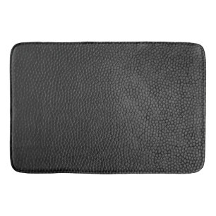 Black Imitats Leather Luxurious Bath Mat Badematte