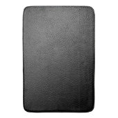 Black Imitats Leather Luxurious Bath Mat Badematte (Vorderseite Vertikal)