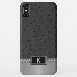 Black Imitats Leather Mit Monogramm iPhone XS Max  Case-Mate iPhone Hülle