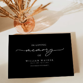Black In Loving Memory Memorial Funeral Gästebuch