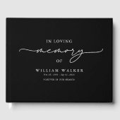 Black In Loving Memory Memorial Funeral Gästebuch (Vorderseite)
