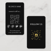 Black-in-Social-Media-QR-Code Business-Karte Visitenkarte (Vorne/Hinten)