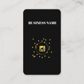 Black-in-Social-Media-QR-Code Business-Karte Visitenkarte (Rückseite)