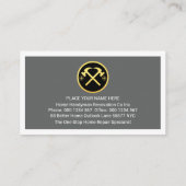 Black In White Frame Colorful Handyman Tools Visitenkarte (Rückseite)