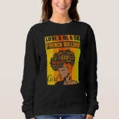 Black Independence Day - French Bulldog Girl Premi Sweatshirt (Vorderseite)