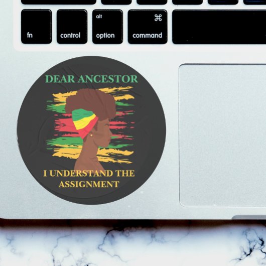 Black Independence Juneteenth  Runder Aufkleber