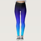 Black Indigo Blue und Aqua Gradient Leggings (Vorderseite)
