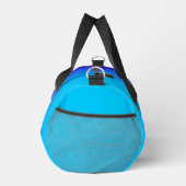 Black Indigo und Aqua Blue Gradient Duffle Bag (Rechts)