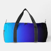 Black Indigo und Aqua Blue Gradient Duffle Bag (Rückseite)