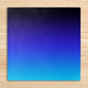Black Indigo und Aqua Blue Ombre Puzzle