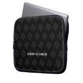 Black Initial pattern Laptop Case for Anyone (Vorderseite Links)