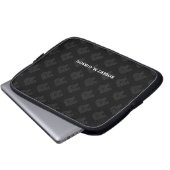 Black Initial pattern Laptop Case for Anyone (Vorne Knopf)