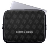 Black Initial pattern Laptop Case for Anyone (Vorderseite)