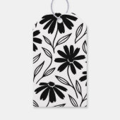 Black Ink Daisies Boho Brautparty Geschenkanhänger (Rückseite)