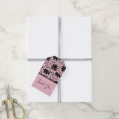 Black Ink Daisies Pink Boho Brautparty Geschenkanhänger (Mit Garn)