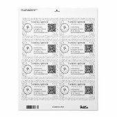 Black ink Polka dot Monogram Minimalist Modern. (Vorne)