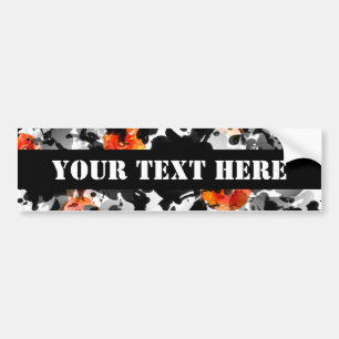 BLACK INK & POPPIES Muster + Ihr Backgr. Ideen Autoaufkleber