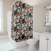 BLACK INK & POPPIES Muster + Ihr Backgr. Ideen Duschvorhang (Beispiel)