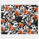 BLACK INK & POPPIES Muster + Ihr Backgr. Ideen Fleecedecke (Vorderseite (Horizontal))