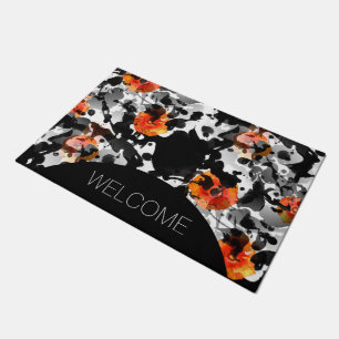 BLACK INK & POPPIES Muster + Ihr Backgr. Ideen Fußmatte
