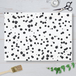 Black Ink Splatter Seidenpapier