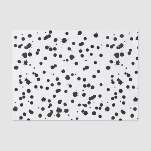 Black Ink Splatter Seidenpapier (Vorderseite)