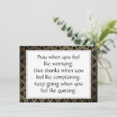 Black Inspiration Life-Förderung Zitate Auto Karte (Stehend Vorderseite)