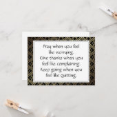 Black Inspiration Life-Förderung Zitate Auto Karte (Vorderseite/Rückseite Beispiel)