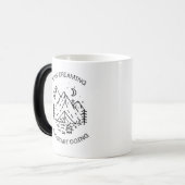 Black Inspirational Quote Mug Verwandlungstasse (Vorderseite Links)