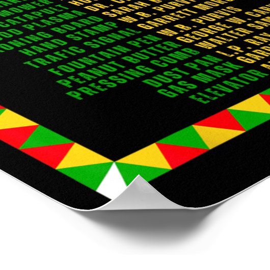 Black Inventars Proud Black History Month Roots Fu Poster (Ecke)