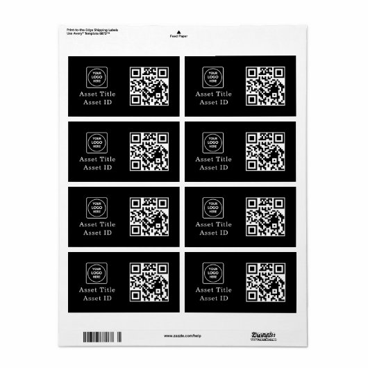 Black Inventory QR | Custom Product Business Code (Vorne)