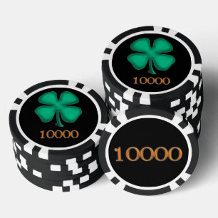 Black Irish Black Gold 10000 gestreifter Poker Chi Pokerchips