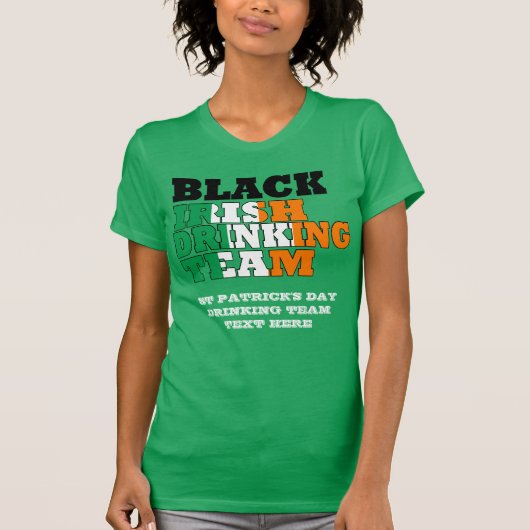 Black Irish Drink Team T-Shirt (Vorderseite)