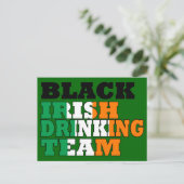 Black Irish Drinkteam Postkarte (Stehend Vorderseite)