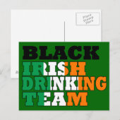 Black Irish Drinkteam Postkarte (Vorne/Hinten)