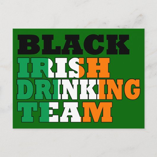 Black Irish Drinkteam Postkarte (Vorderseite)