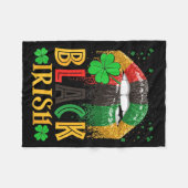 Black Irish Dripng Lips African American St Patric Fleecedecke (Vorderseite (Horizontal))