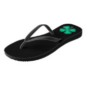 Black Irish Flip Flops Badesandalen (Schrägansicht)