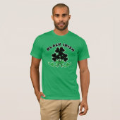 Black Irish mit Black Kleeblatts St Patrick's Day T-Shirt (Vorne ganz)