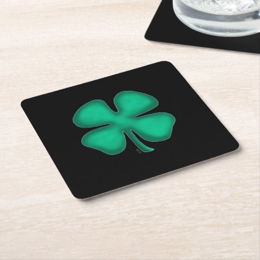 Black Irish Paper Drink Coaster Rechteckiger Pappuntersetzer (angewinkelt)