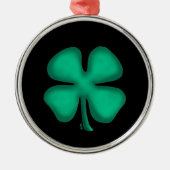 Black Irish round premium ornament Aus Metall (Vorne)
