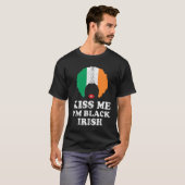 Black Irish Shamrock Lucky St Patricks Day Women T-Shirt (Vorne ganz)