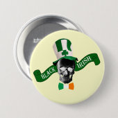 Black Irish St Patrick's Day Button (Vorne & Hinten)
