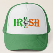 Black Irish St Patrick's Day Truckerkappe (Vorderseite)