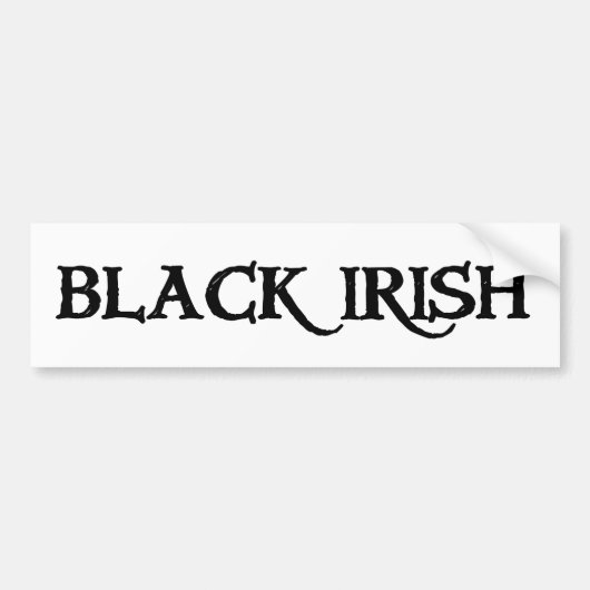 Black Irish White Autoaufkleber (Vorne)